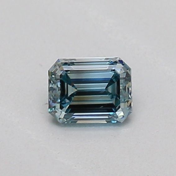 Loose Diamond - EMERALD 0.16ct Fancy Vivid Greenish Blue VS1: Loose Diamond - EMERALD 0.16ct Fancy Vivid Greenish Blue VS1 Source: This is a real non-mined Diamond that has been grown in a lab Shape: EMERALD Carats: 0.16 Color: Fancy Vivid Greenish Blue Certific