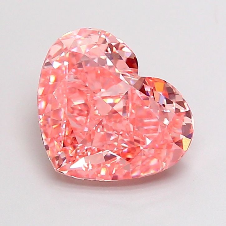 Loose Diamond - HEART 3.05ct Fancy Vivid Pink VS1: Loose Diamond - HEART 3.05ct Fancy Vivid Pink VS1 Source: This is a real non-mined Diamond that has been grown in a lab Shape: HEART Carats: 3.05 Color: Fancy Vivid Pink Certification: IGI The Diamond