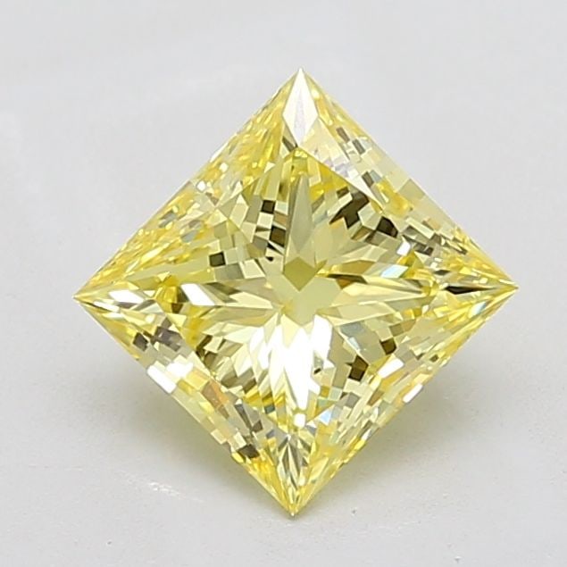 Loose Diamond - PRINCESS 2.02ct Fancy Intense Yellow VS2: Loose Diamond - PRINCESS 2.02ct Fancy Intense Yellow VS2 Source: This is a real non-mined Diamond that has been grown in a lab Shape: PRINCESS Carats: 2.02 Color: Fancy Intense Yellow Certification: