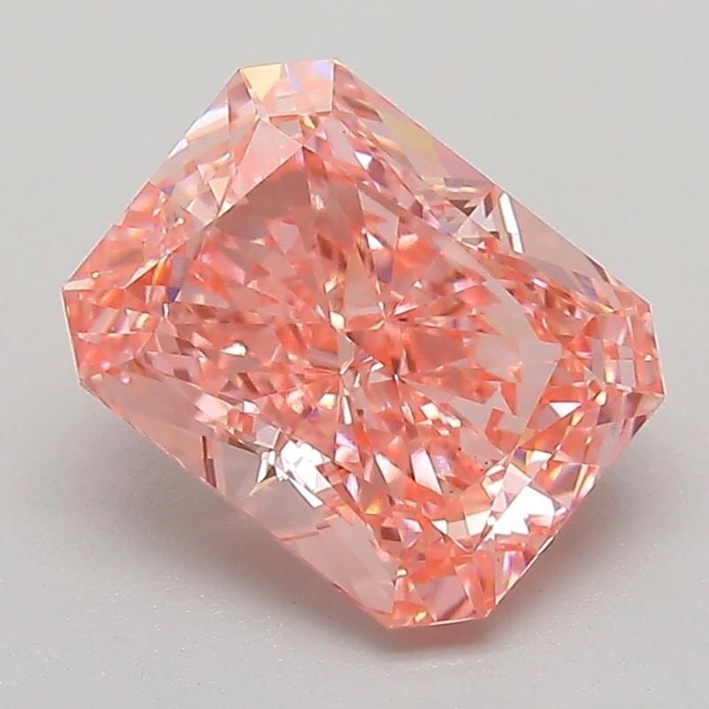 Loose Diamond - RADIANT 2.34ct Fancy Vivid Pink VS2: Loose Diamond - RADIANT 2.34ct Fancy Vivid Pink VS2 Source: This is a real non-mined Diamond that has been grown in a lab Shape: RADIANT Carats: 2.34 Color: Fancy Vivid Pink Certification: IGI Video: