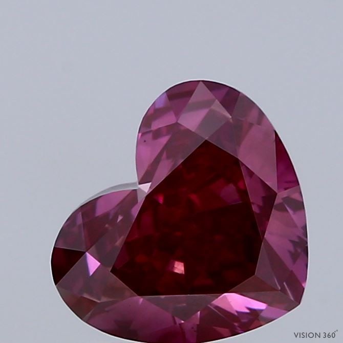 Loose Diamond - HEART 2.07ct Fancy Deep Pink VS1: Loose Diamond - HEART 2.07ct Fancy Deep Pink VS1 Source: This is a real non-mined Diamond that has been grown in a lab Shape: HEART Carats: 2.07 Color: Fancy Deep Pink Certification: IGI Video: