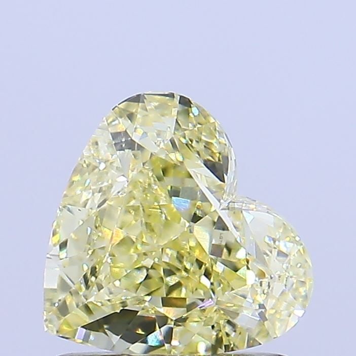 Loose Diamond - HEART 1.03ct Very Light Yellow VVS2: Loose Diamond - HEART 1.03ct Very Light Yellow VVS2 Source: This is a real non-mined Diamond that has been grown in a lab Shape: HEART Carats: 1.03 Color: Very Light Yellow Certification: IGI Video: