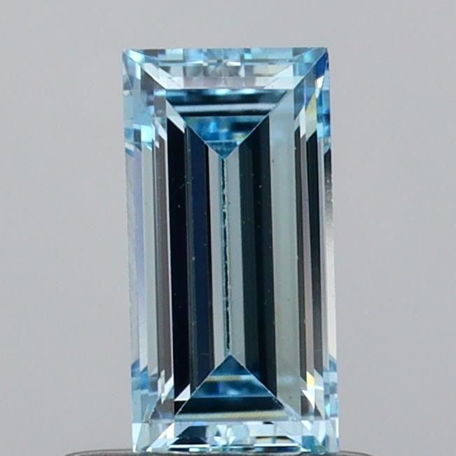 Loose Diamond - BAGUETTE 0.56ct Fancy Intense Blue VS1: Loose Diamond - BAGUETTE 0.56ct Fancy Intense Blue VS1 Source: This is a real non-mined Diamond that has been grown in a lab Shape: BAGUETTE Carats: 0.56 Color: Fancy Intense Blue Certification: IGI V