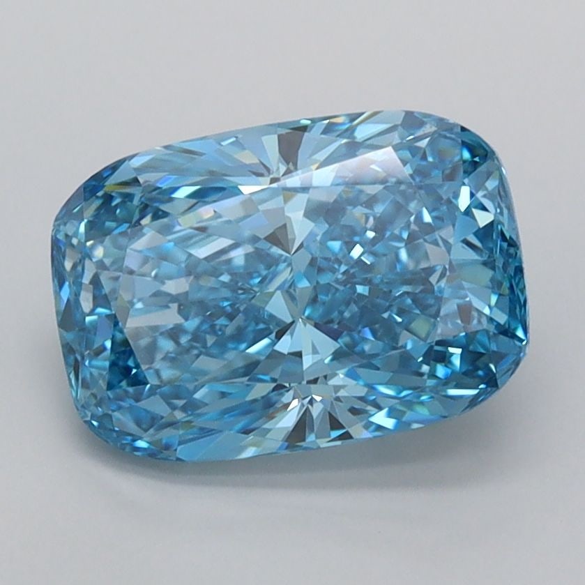 Loose Diamond - CUSHION MODIFIED 2.1ct Fancy Vivid Blue VVS1: Loose Diamond - CUSHION MODIFIED 2.1ct Fancy Vivid Blue VVS1 Source: This is a real non-mined Diamond that has been grown in a lab Shape: CUSHION MODIFIED Carats: 2.1 Color: Fancy Vivid Blue Certifica