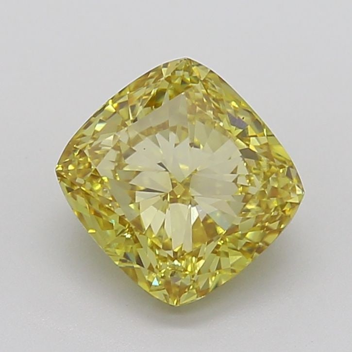 Loose Diamond - CUSHION MODIFIED 4.03ct Fancy Intense Yellow VS1: Loose Diamond - CUSHION MODIFIED 4.03ct Fancy Intense Yellow VS1 Source: This is a real non-mined Diamond that has been grown in a lab Shape: CUSHION MODIFIED Carats: 4.03 Color: Fancy Intense Yellow 