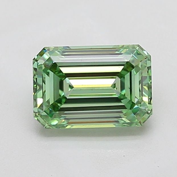Loose Diamond - EMERALD 2.02ct Fancy Vivid Green VS2: Loose Diamond - EMERALD 2.02ct Fancy Vivid Green VS2 Source: This is a real non-mined Diamond that has been grown in a lab Shape: EMERALD Carats: 2.02 Color: Fancy Vivid Green Certification: IGI Video