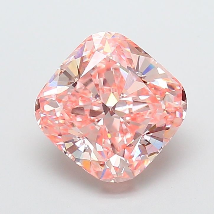 Loose Diamond - CUSHION MODIFIED 4.1ct Fancy Vivid Pink VVS2: Loose Diamond - CUSHION MODIFIED 4.1ct Fancy Vivid Pink VVS2 Source: This is a real non-mined Diamond that has been grown in a lab Shape: CUSHION MODIFIED Carats: 4.1 Color: Fancy Vivid Pink Certifica