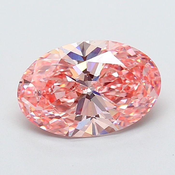 Loose Diamond - OVAL 2.5ct Fancy Vivid Pink VS2: Loose Diamond - OVAL 2.5ct Fancy Vivid Pink VS2 Source: This is a real non-mined Diamond that has been grown in a lab Shape: OVAL Carats: 2.5 Color: Fancy Vivid Pink Certification: IGI Video: