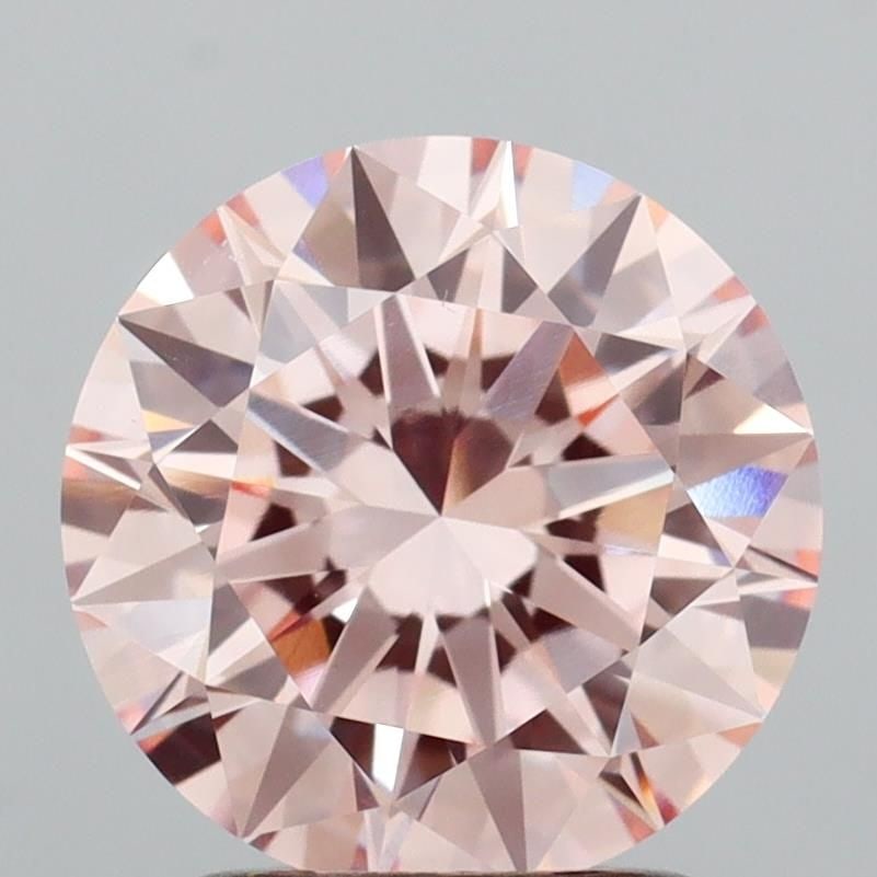 Loose Diamond - ROUND 2.04ct Fancy Intense Pink VS1: Loose Diamond - ROUND 2.04ct Fancy Intense Pink VS1 Source: This is a real non-mined Diamond that has been grown in a lab Shape: ROUND Carats: 2.04 Color: Fancy Intense Pink Certification: IGI Video:
