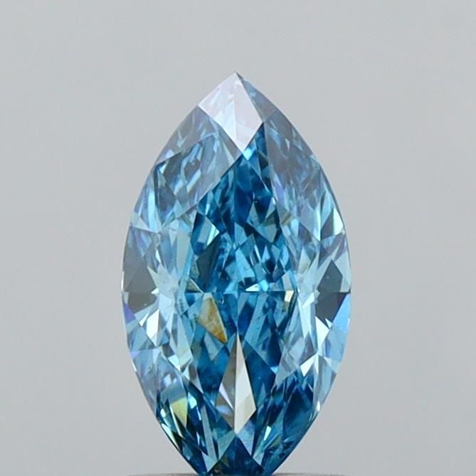 Loose Diamond - MARQUISE 1.03ct Fancy Vivid Blue SI2: Loose Diamond - MARQUISE 1.03ct Fancy Vivid Blue SI2 Source: This is a real non-mined Diamond that has been grown in a lab Shape: MARQUISE Carats: 1.03 Color: Fancy Vivid Blue Certification: IGI Video