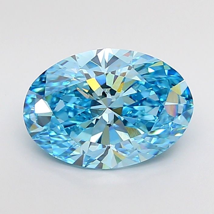 Loose Diamond - OVAL 3.22ct Fancy Vivid Blue VVS1: Loose Diamond - OVAL 3.22ct Fancy Vivid Blue VVS1 Source: This is a real non-mined Diamond that has been grown in a lab Shape: OVAL Carats: 3.22 Color: Fancy Vivid Blue Certification: IGI Video: