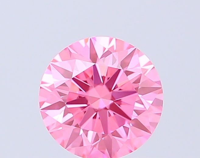Ideal Loose Diamond - ROUND 0.55ct Fancy Vivid Pink VVS2: Ideal Loose Diamond - ROUND 0.55ct Fancy Vivid Pink VVS2 Source: This is a real non-mined Diamond that has been grown in a lab Shape: ROUND Carats: 0.55 Color: Fancy Vivid Pink Certification: IGI Vide
