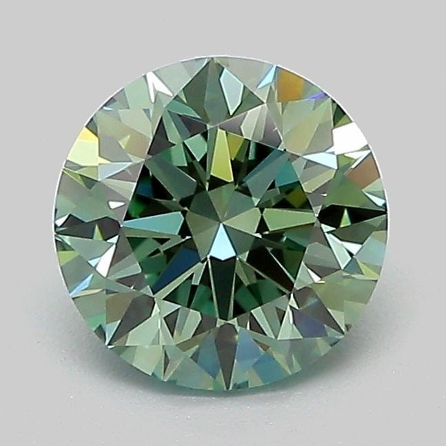 Ideal Loose Diamond - ROUND 1.26ct Fancy Vivid Green VS1: Ideal Loose Diamond - ROUND 1.26ct Fancy Vivid Green VS1 Source: This is a real non-mined Diamond that has been grown in a lab Shape: ROUND Carats: 1.26 Color: Fancy Vivid Green Certification: IGI Vid