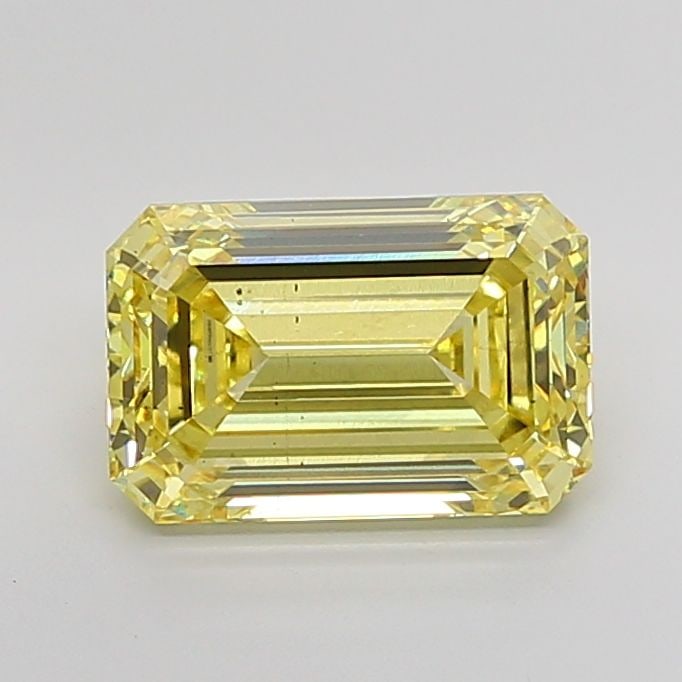 Loose Diamond - EMERALD 5.03ct Fancy Intense Yellow SI1: Loose Diamond - EMERALD 5.03ct Fancy Intense Yellow SI1 Source: This is a real non-mined Diamond that has been grown in a lab Shape: EMERALD Carats: 5.03 Color: Fancy Intense Yellow Certification: IGI