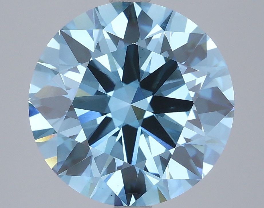 Ideal Loose Diamond - ROUND 4.57ct Fancy Vivid Blue VS1: Ideal Loose Diamond - ROUND 4.57ct Fancy Vivid Blue VS1 Source: This is a real non-mined Diamond that has been grown in a lab Shape: ROUND Carats: 4.57 Color: Fancy Vivid Blue Certification: IGI Video