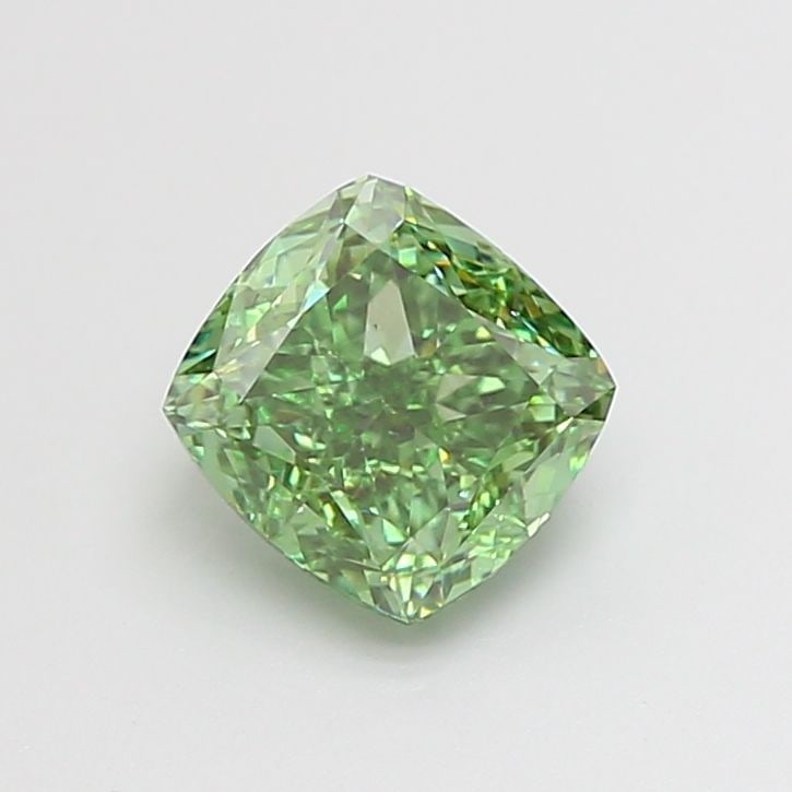 Loose Diamond - CUSHION MODIFIED 1.54ct Fancy Vivid Green VVS2: Loose Diamond - CUSHION MODIFIED 1.54ct Fancy Vivid Green VVS2 Source: This is a real non-mined Diamond that has been grown in a lab Shape: CUSHION MODIFIED Carats: 1.54 Color: Fancy Vivid Green Certi