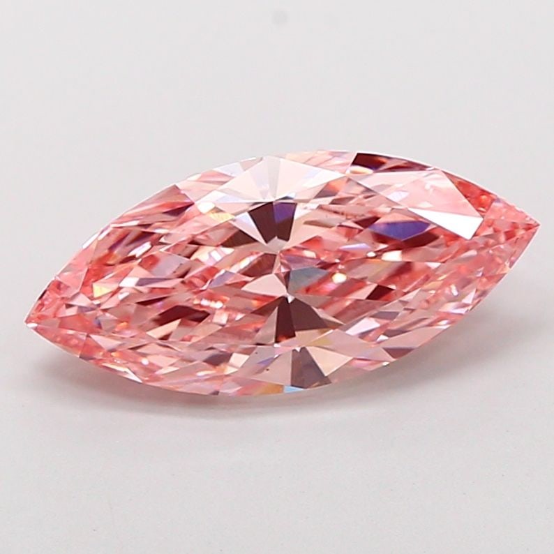Loose Diamond - MARQUISE 4.01ct Fancy Vivid Pink VS1: Loose Diamond - MARQUISE 4.01ct Fancy Vivid Pink VS1 Source: This is a real non-mined Diamond that has been grown in a lab Shape: MARQUISE Carats: 4.01 Color: Fancy Vivid Pink Certification: IGI Video