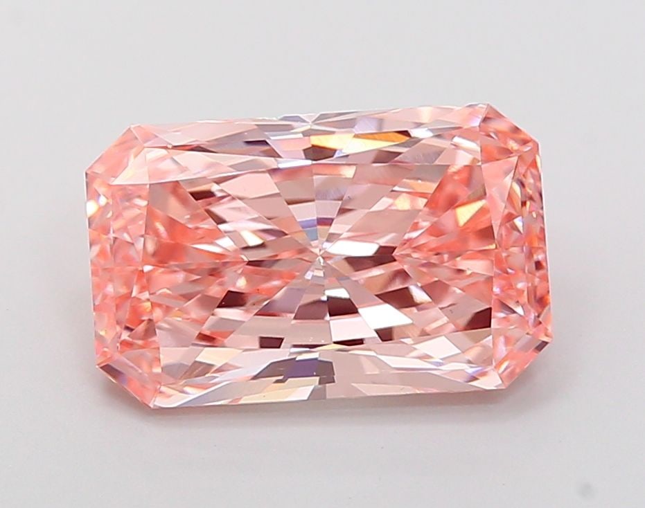 Loose Diamond - RADIANT 4.06ct Fancy Intense Pink VS1: Loose Diamond - RADIANT 4.06ct Fancy Intense Pink VS1 Source: This is a real non-mined Diamond that has been grown in a lab Shape: RADIANT Carats: 4.06 Color: Fancy Intense Pink Certification: IGI Vid