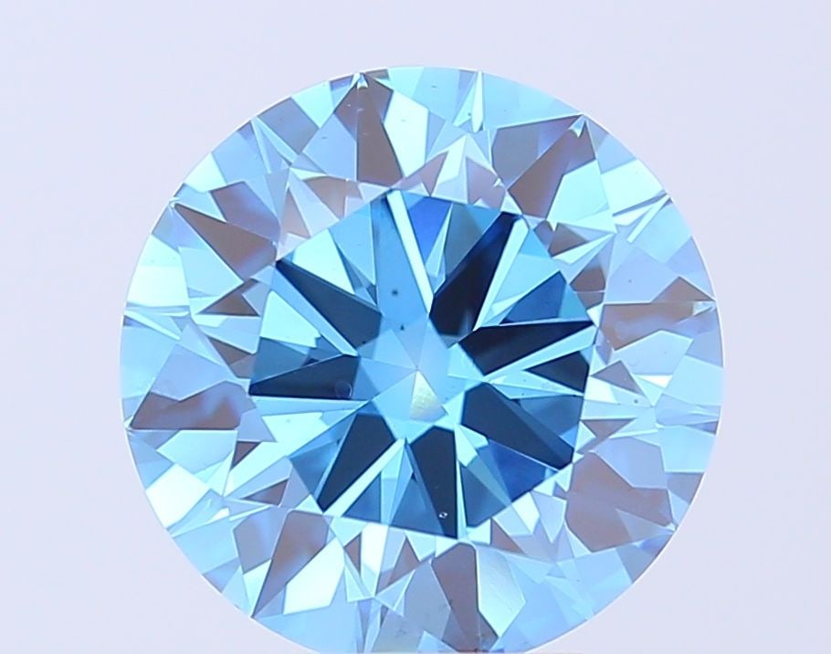 Ideal Loose Diamond - ROUND 6.02ct Fancy Vivid Blue VS1: Ideal Loose Diamond - ROUND 6.02ct Fancy Vivid Blue VS1 Source: This is a real non-mined Diamond that has been grown in a lab Shape: ROUND Carats: 6.02 Color: Fancy Vivid Blue Certification: IGI Video