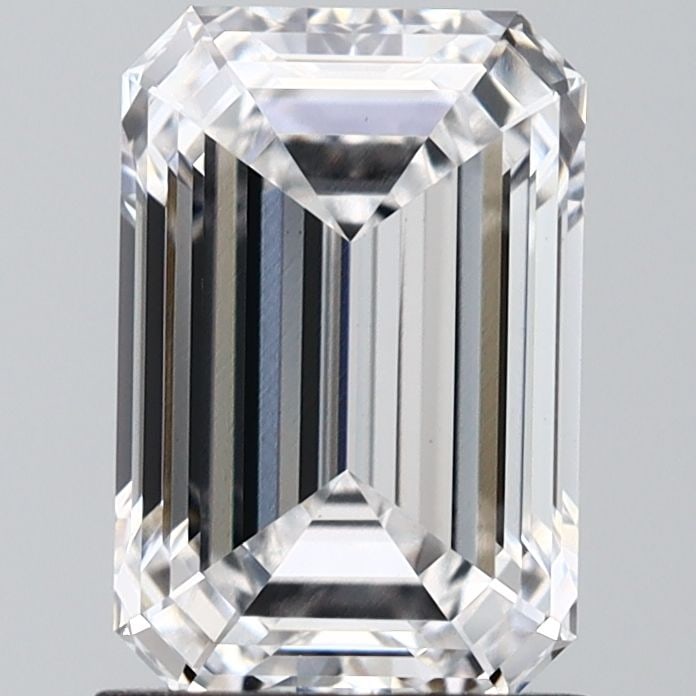 Loose Diamond - EMERALD 1.58ct E VVS2: Loose Diamond - EMERALD 1.58ct E VVS2 Source: This is a real non-mined Diamond that has been grown in a lab Shape: EMERALD Carats: 1.58 Color: E Clarity: VVS2 Certification: IGI Video: