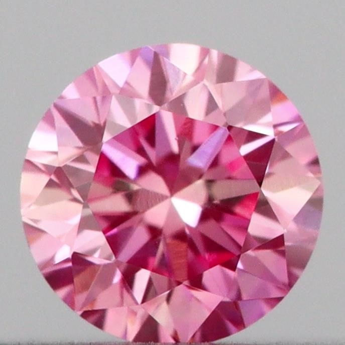 Loose Diamond - ROUND 0.18ct Fancy Vivid Pink VS1: Loose Diamond - ROUND 0.18ct Fancy Vivid Pink VS1 Source: This is a real non-mined Diamond that has been grown in a lab Shape: ROUND Carats: 0.18 Color: Fancy Vivid Pink Certification: IGI Video: