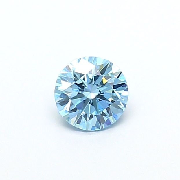 Loose Diamond - ROUND 0.56ct Fancy Vivid Blue VVS2: Loose Diamond - ROUND 0.56ct Fancy Vivid Blue VVS2 Source: This is a real non-mined Diamond that has been grown in a lab Shape: ROUND Carats: 0.56 Color: Fancy Vivid Blue Certification: IGI Video: