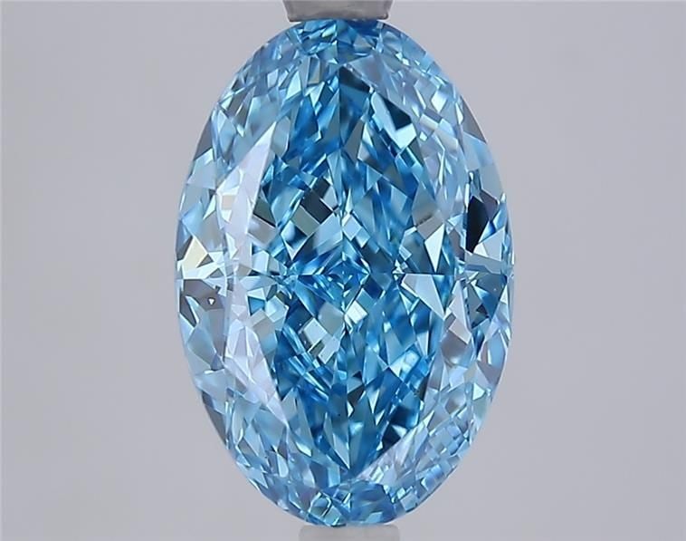 Loose Diamond - OVAL 3.02ct Fancy Vivid Blue VS1: Loose Diamond - OVAL 3.02ct Fancy Vivid Blue VS1 Source: This is a real non-mined Diamond that has been grown in a lab Shape: OVAL Carats: 3.02 Color: Fancy Vivid Blue Certification: IGI Video: