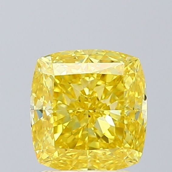 Loose Diamond - CUSHION MODIFIED 1.85ct Fancy Vivid Yellow VVS2: Loose Diamond - CUSHION MODIFIED 1.85ct Fancy Vivid Yellow VVS2 Source: This is a real non-mined Diamond that has been grown in a lab Shape: CUSHION MODIFIED Carats: 1.85 Color: Fancy Vivid Yellow Cer