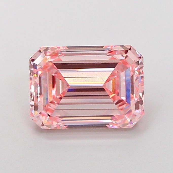Loose Diamond - EMERALD 5.08ct Fancy Intense Pink VS2: Loose Diamond - EMERALD 5.08ct Fancy Intense Pink VS2 Source: This is a real non-mined Diamond that has been grown in a lab Shape: EMERALD Carats: 5.08 Color: Fancy Intense Pink Certification: IGI Vid