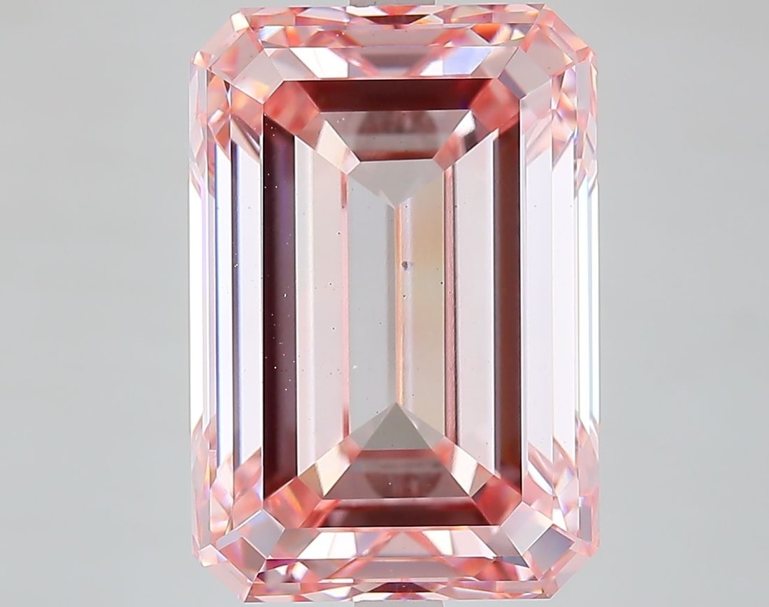 Loose Diamond - EMERALD 10.26ct Fancy Intense Pink VS1: Loose Diamond - EMERALD 10.26ct Fancy Intense Pink VS1 Source: This is a real non-mined Diamond that has been grown in a lab Shape: EMERALD Carats: 10.26 Color: Fancy Intense Pink Certification: IGI V