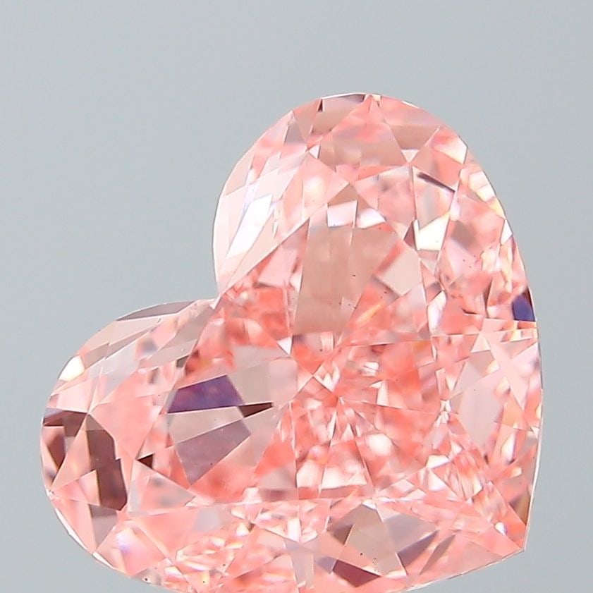 Loose Diamond - HEART 5.02ct Fancy Vivid Pink VS1: Loose Diamond - HEART 5.02ct Fancy Vivid Pink VS1 Source: This is a real non-mined Diamond that has been grown in a lab Shape: HEART Carats: 5.02 Color: Fancy Vivid Pink Certification: IGI Video: