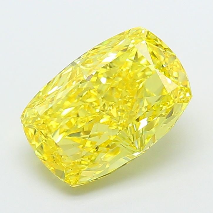 Loose Diamond - CUSHION MODIFIED 5.02ct Fancy Vivid Yellow VS2: Loose Diamond - CUSHION MODIFIED 5.02ct Fancy Vivid Yellow VS2 Source: This is a real non-mined Diamond that has been grown in a lab Shape: CUSHION MODIFIED Carats: 5.02 Color: Fancy Vivid Yellow Cert
