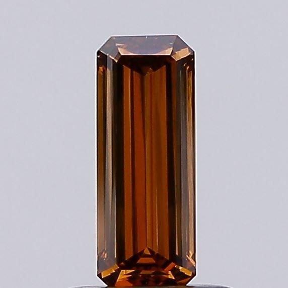 Loose Diamond - EMERALD 0.64ct Fancy Brown VVS2: Loose Diamond - EMERALD 0.64ct Fancy Brown VVS2 Source: This is a real non-mined Diamond that has been grown in a lab Shape: EMERALD Carats: 0.64 Color: Fancy Brown Certification: IGI Video: