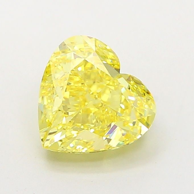 Loose Diamond - HEART 2.5ct Fancy Vivid Yellow VS1: Loose Diamond - HEART 2.5ct Fancy Vivid Yellow VS1 Source: This is a real non-mined Diamond that has been grown in a lab Shape: HEART Carats: 2.5 Color: Fancy Vivid Yellow Certification: IGI Video: