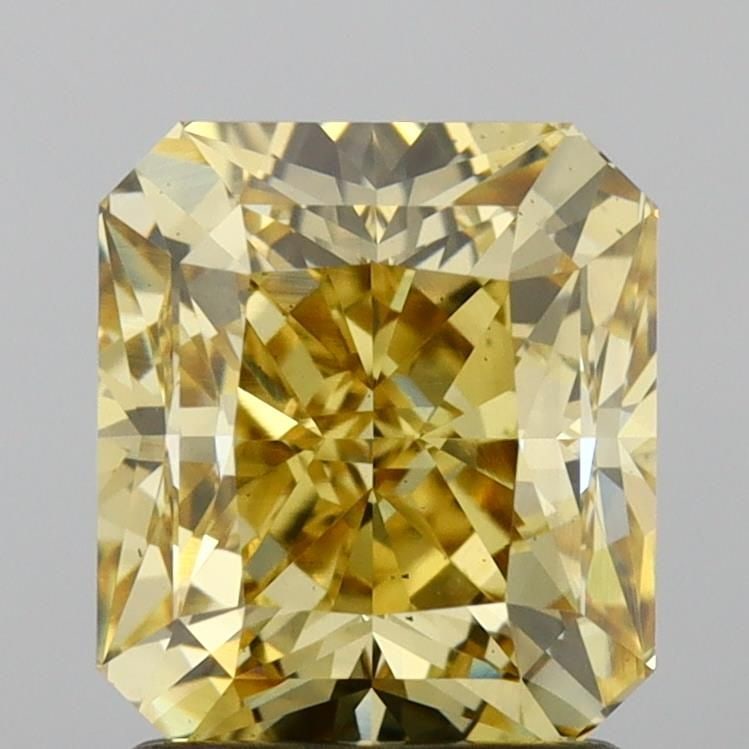Loose Diamond - RADIANT 2.01ct Fancy Yellow VS2: Loose Diamond - RADIANT 2.01ct Fancy Yellow VS2 Source: This is a real non-mined Diamond that has been grown in a lab Shape: RADIANT Carats: 2.01 Color: Fancy Yellow Certification: IGI Video:
