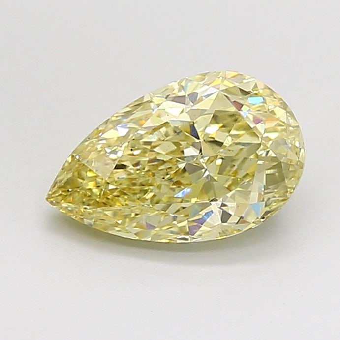 Loose Diamond - PEAR 2.09ct Fancy Yellow VS2: Loose Diamond - PEAR 2.09ct Fancy Yellow VS2 Source: This is a real non-mined Diamond that has been grown in a lab Shape: PEAR Carats: 2.09 Color: Fancy Yellow Certification: IGI Video: