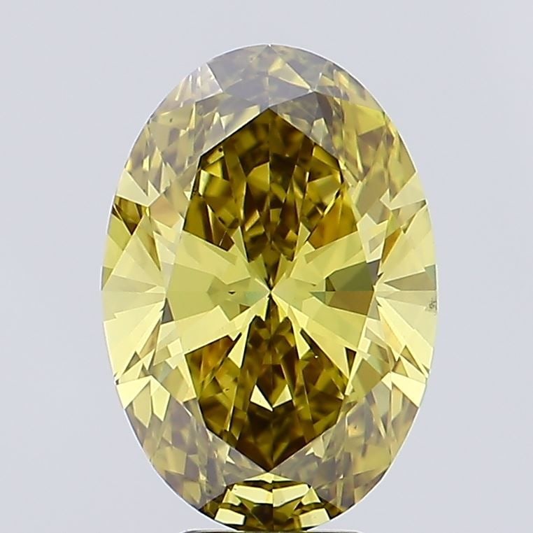 Loose Diamond - OVAL 5.0ct Fancy Vivid Greenish Yellow VS1: Loose Diamond - OVAL 5.0ct Fancy Vivid Greenish Yellow VS1 Source: This is a real non-mined Diamond that has been grown in a lab Shape: OVAL Carats: 5.0 Color: Fancy Vivid Greenish Yellow Certificatio