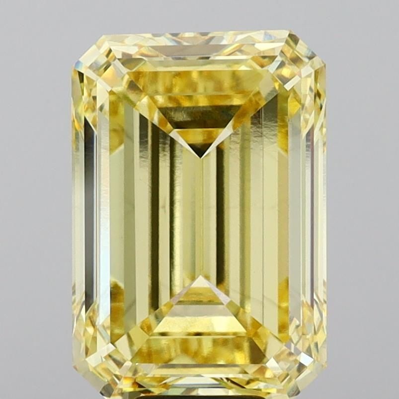 Loose Diamond - EMERALD 11.14ct Fancy Intense Yellow VS1: Loose Diamond - EMERALD 11.14ct Fancy Intense Yellow VS1 Source: This is a real non-mined Diamond that has been grown in a lab Shape: EMERALD Carats: 11.14 Color: Fancy Intense Yellow Certification: I