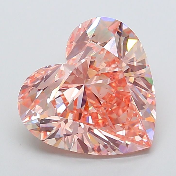 Loose Diamond - HEART 10.55ct Fancy Vivid Pink VS1: Loose Diamond - HEART 10.55ct Fancy Vivid Pink VS1 Source: This is a real non-mined Diamond that has been grown in a lab Shape: HEART Carats: 10.55 Color: Fancy Vivid Pink Certification: IGI Video: