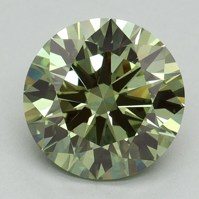 Ideal Loose Diamond - ROUND 2.1ct Fancy Vivid Green VS1: Ideal Loose Diamond - ROUND 2.1ct Fancy Vivid Green VS1 Source: This is a real non-mined Diamond that has been grown in a lab Shape: ROUND Carats: 2.1 Color: Fancy Vivid Green Certification: IGI Video