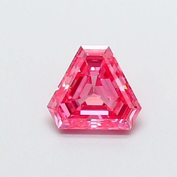 Loose Diamond - TRIANGULAR 0.53ct Fancy Vivid Pink VS1: Loose Diamond - TRIANGULAR 0.53ct Fancy Vivid Pink VS1 Source: This is a real non-mined Diamond that has been grown in a lab Shape: TRIANGULAR Carats: 0.53 Color: Fancy Vivid Pink Certification: NONE 