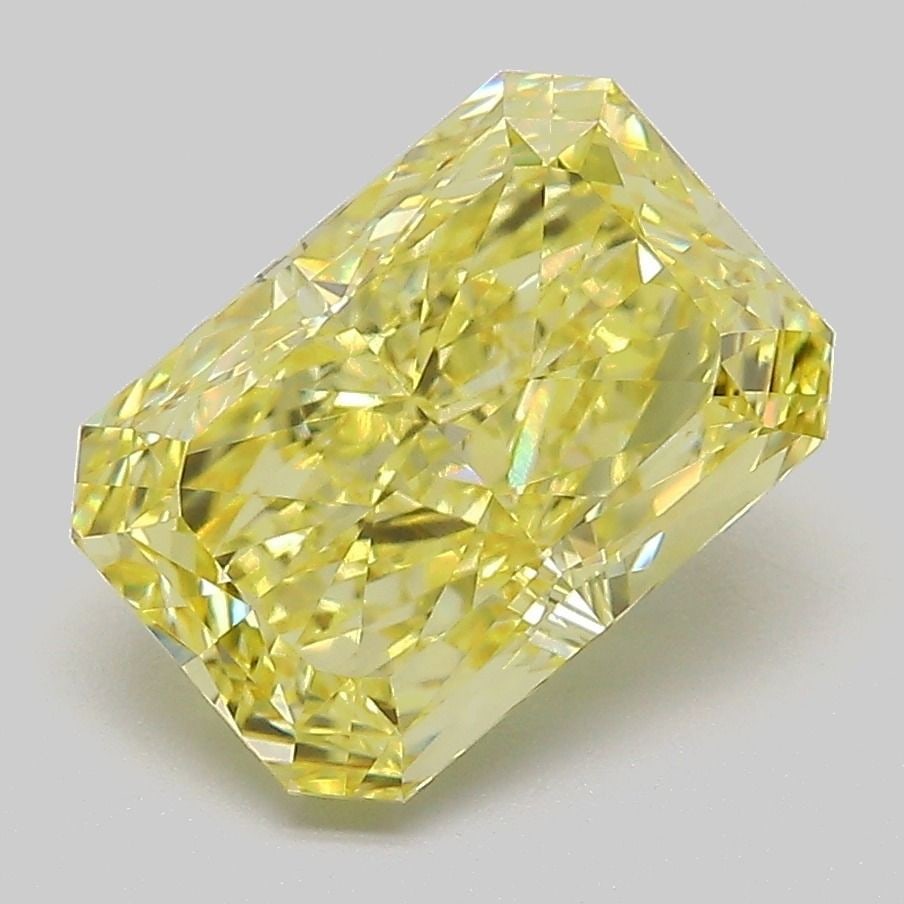 Loose Diamond - RADIANT 3.09ct Fancy Intense Yellow VVS2: Loose Diamond - RADIANT 3.09ct Fancy Intense Yellow VVS2 Source: This is a real non-mined Diamond that has been grown in a lab Shape: RADIANT Carats: 3.09 Color: Fancy Intense Yellow Certification: IG