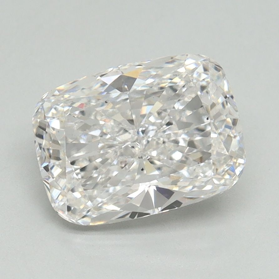 Loose Diamond - CUSHION BRILLIANT 2.11ct E VS2: Loose Diamond - CUSHION BRILLIANT 2.11ct E VS2 Source: This is a real non-mined Diamond that has been grown in a lab Shape: CUSHION BRILLIANT Carats: 2.11 Color: E Clarity: VS2 Certification: GSI Vide