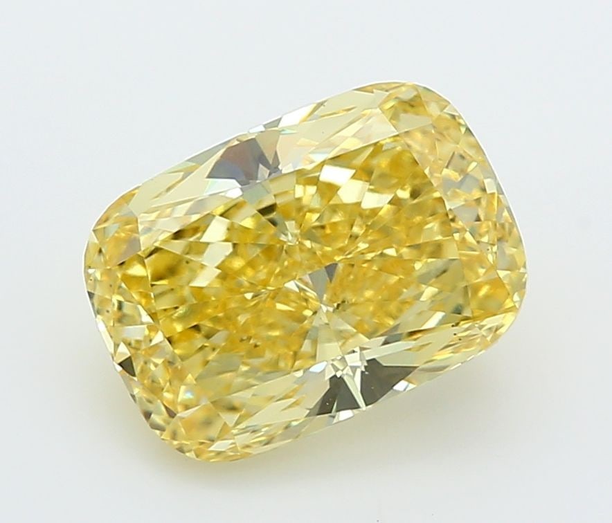 Loose Diamond - CUSHION MODIFIED 3.55ct Fancy Intense Yellow VS1: Loose Diamond - CUSHION MODIFIED 3.55ct Fancy Intense Yellow VS1 Source: This is a real non-mined Diamond that has been grown in a lab Shape: CUSHION MODIFIED Carats: 3.55 Color: Fancy Intense Yellow 