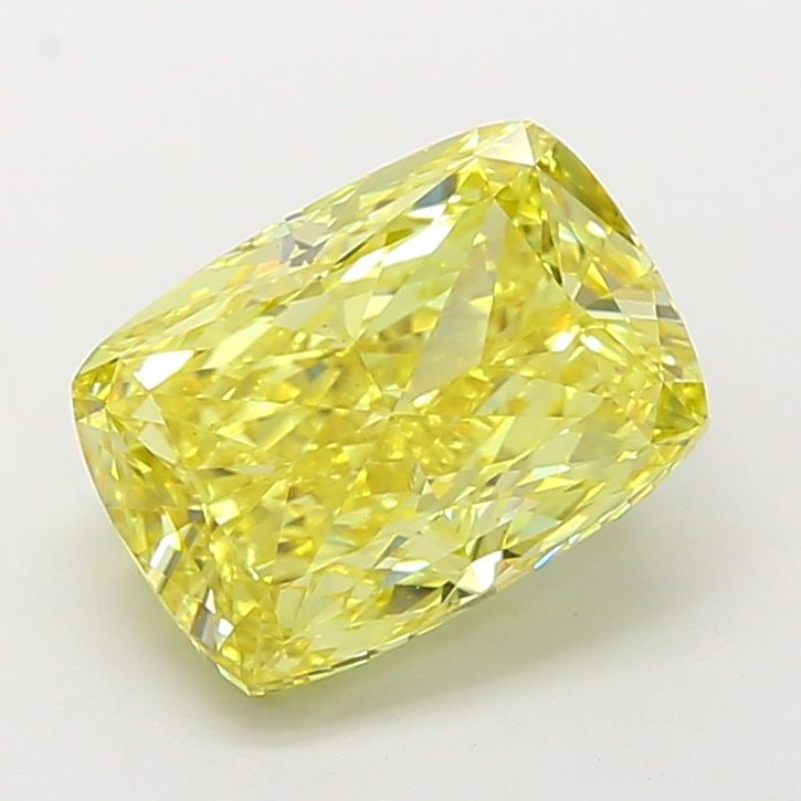 Loose Diamond - CUSHION MODIFIED 5.01ct Fancy Vivid Yellow VS1: Loose Diamond - CUSHION MODIFIED 5.01ct Fancy Vivid Yellow VS1 Source: This is a real non-mined Diamond that has been grown in a lab Shape: CUSHION MODIFIED Carats: 5.01 Color: Fancy Vivid Yellow Cert