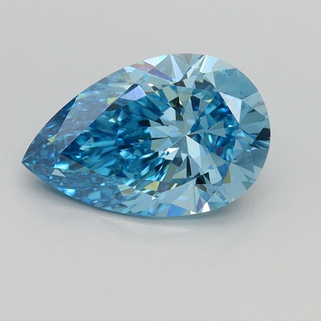 Loose Diamond - PEAR 2.02ct Fancy Vivid Blue VS1: Loose Diamond - PEAR 2.02ct Fancy Vivid Blue VS1 Source: This is a real non-mined Diamond that has been grown in a lab Shape: PEAR Carats: 2.02 Color: Fancy Vivid Blue Certification: IGI Video: