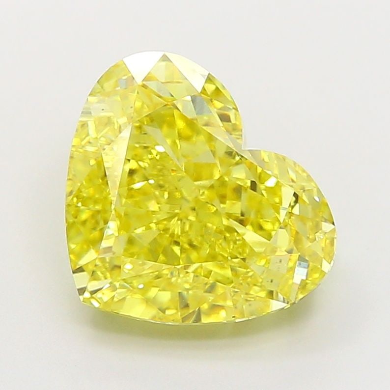 Loose Diamond - HEART 7.03ct Fancy Vivid Yellow VS2: Loose Diamond - HEART 7.03ct Fancy Vivid Yellow VS2 Source: This is a real non-mined Diamond that has been grown in a lab Shape: HEART Carats: 7.03 Color: Fancy Vivid Yellow Certification: IGI Video: