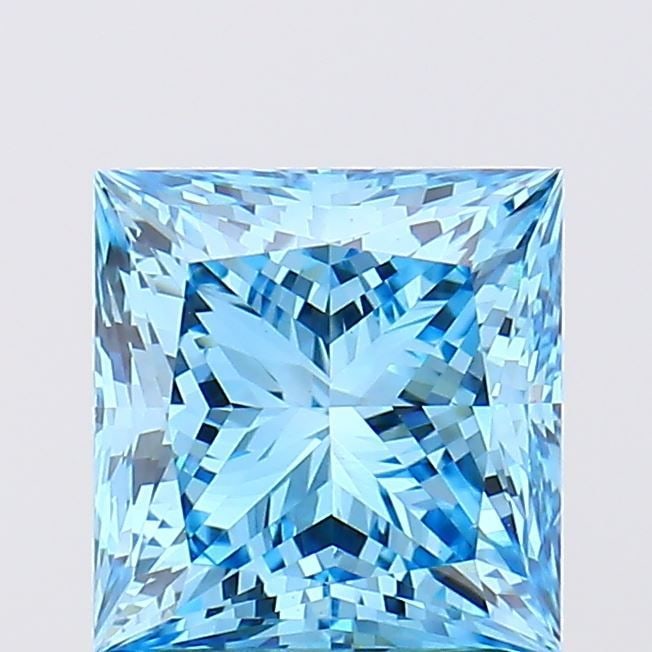 Loose Diamond - PRINCESS 2.01ct Fancy Vivid Blue VS1: Loose Diamond - PRINCESS 2.01ct Fancy Vivid Blue VS1 Source: This is a real non-mined Diamond that has been grown in a lab Shape: PRINCESS Carats: 2.01 Color: Fancy Vivid Blue Certification: IGI Video