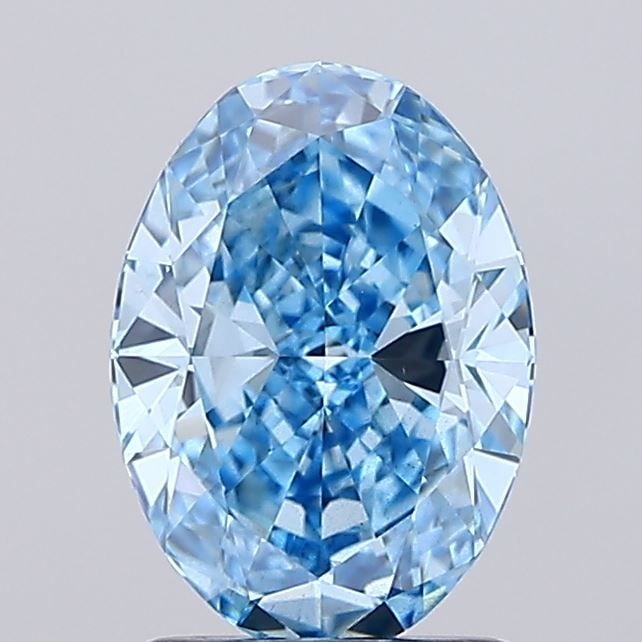 Loose Diamond - OVAL 1.67ct Fancy Vivid Blue VS1: Loose Diamond - OVAL 1.67ct Fancy Vivid Blue VS1 Source: This is a real non-mined Diamond that has been grown in a lab Shape: OVAL Carats: 1.67 Color: Fancy Vivid Blue Certification: IGI Video: