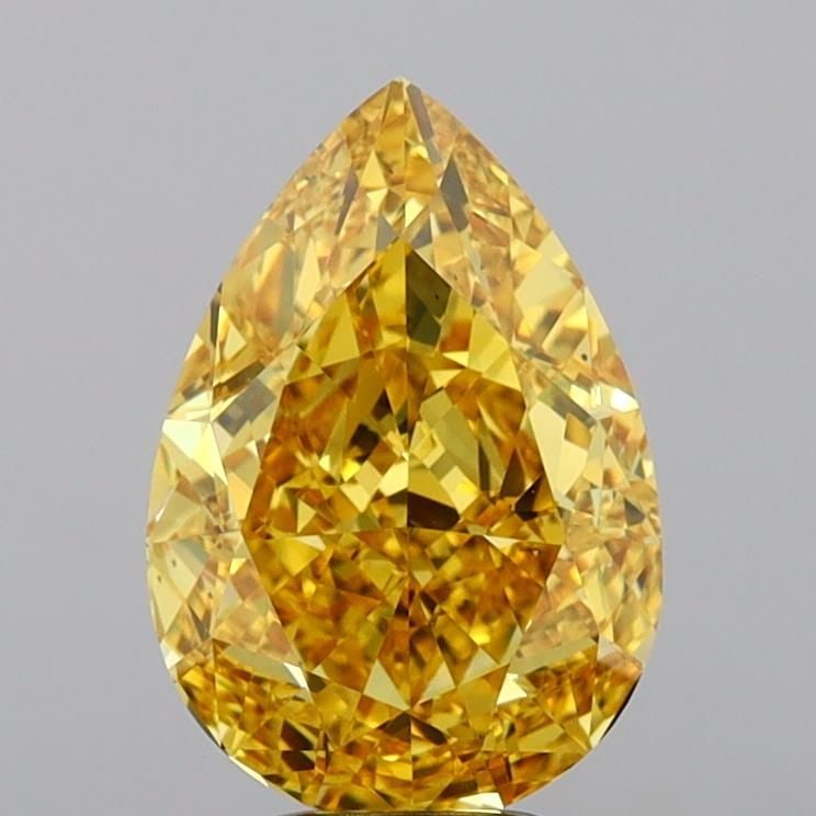 Loose Diamond - PEAR 6.0ct Fancy Vivid Yellow VS2: Loose Diamond - PEAR 6.0ct Fancy Vivid Yellow VS2 Source: This is a real non-mined Diamond that has been grown in a lab Shape: PEAR Carats: 6.0 Color: Fancy Vivid Yellow Certification: IGI Video: